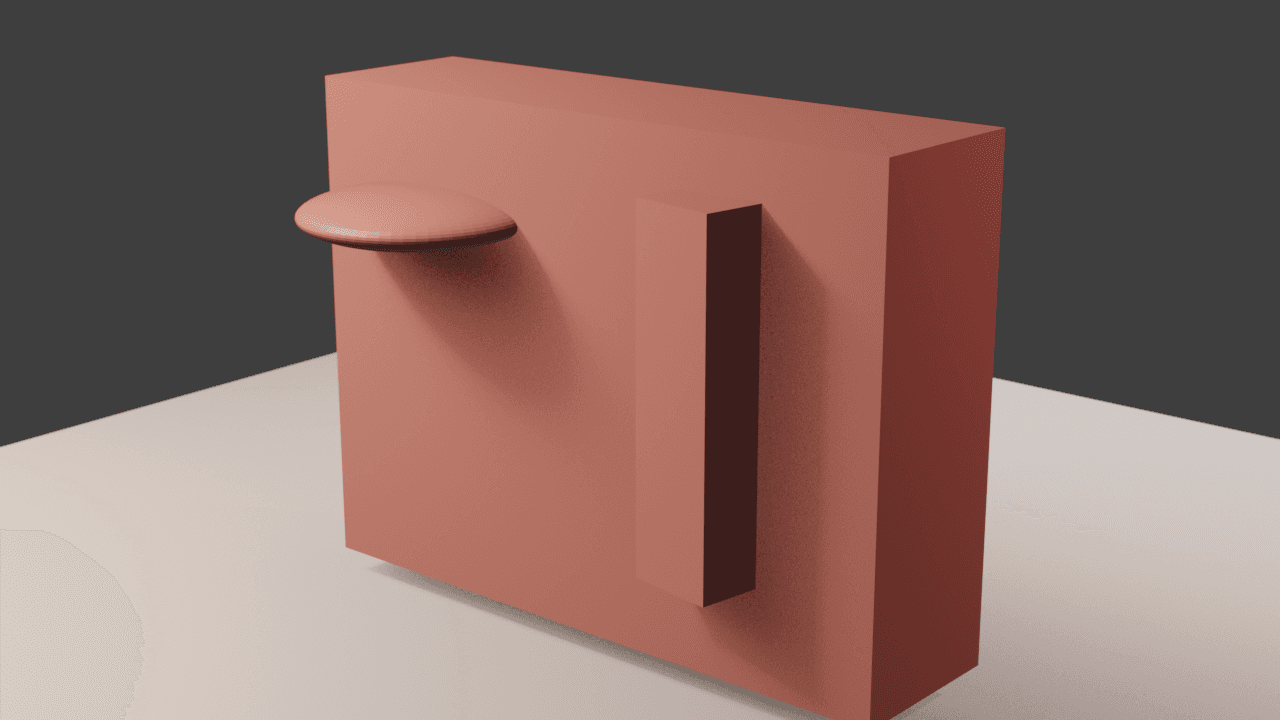 Blender look-dev render with cinnamon ceramic material