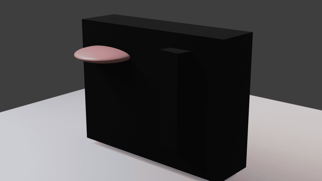 Blender look-dev render with graphite metal material