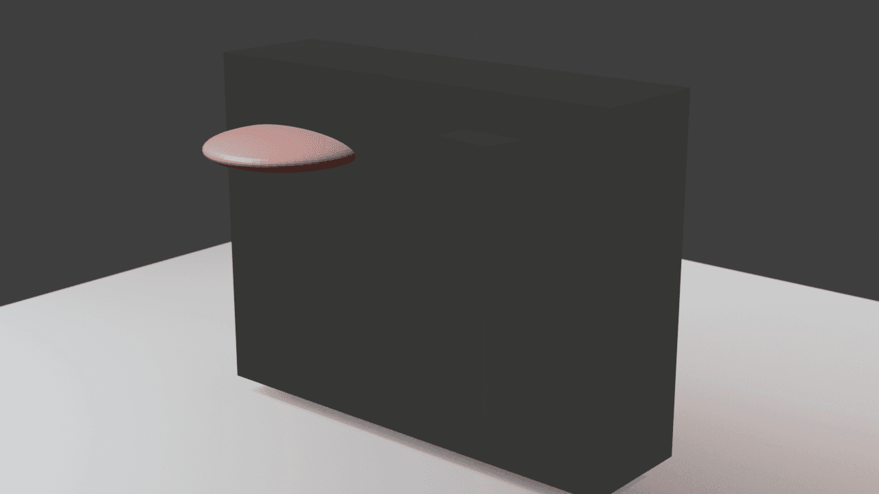 Blender look-dev render with polished chrome material