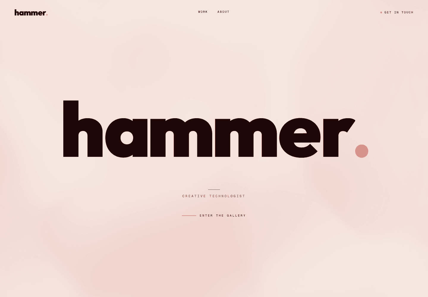 Hammer homepage screenshot