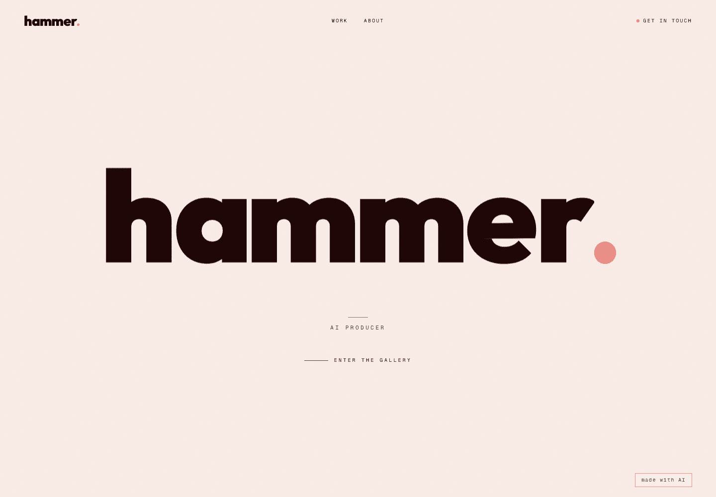 Hammer homepage screenshot